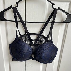 Victoria's Secret Midnight Blue Push-Up Lace Bra